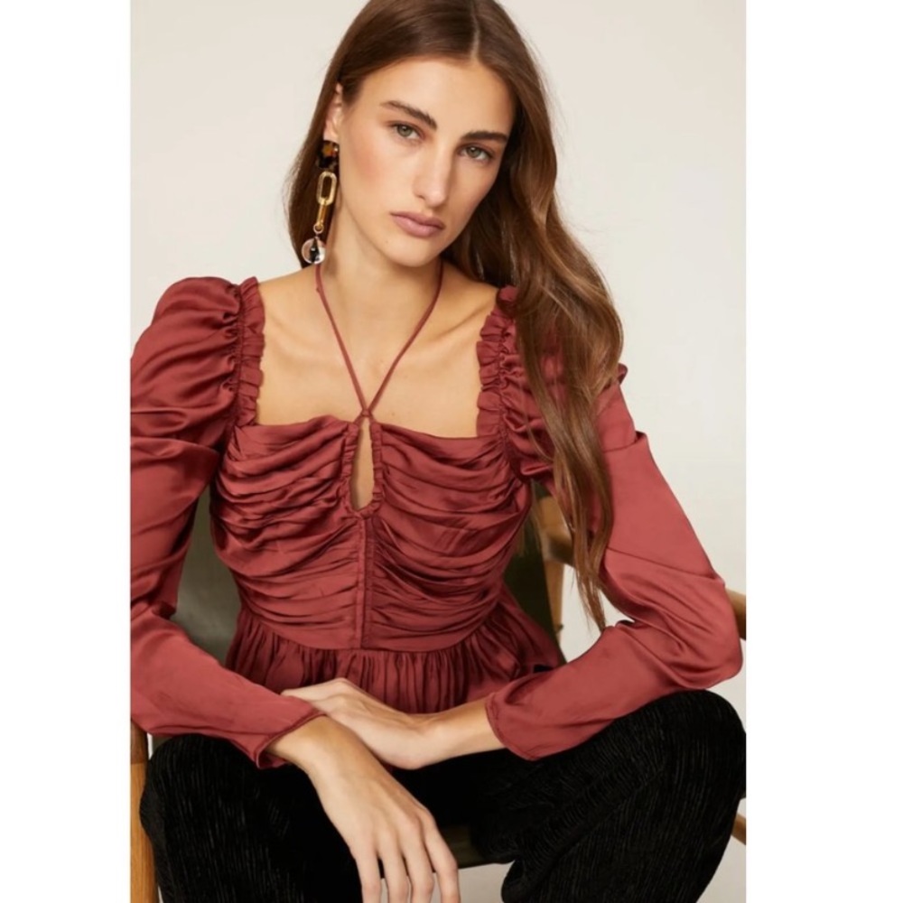 Ulla Johnson desert rose Mireille blouse, size 10